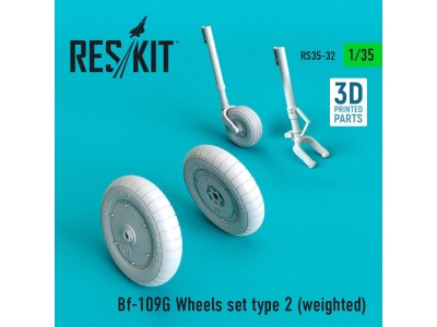 Bf-109G Wheels set type 2 (weighted) 
