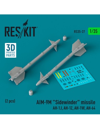 AIM-9M Sidewinder missile (AH-1J, AH-1Z, AH-1W, AH-64) (2 pcs) (3D Printed) 