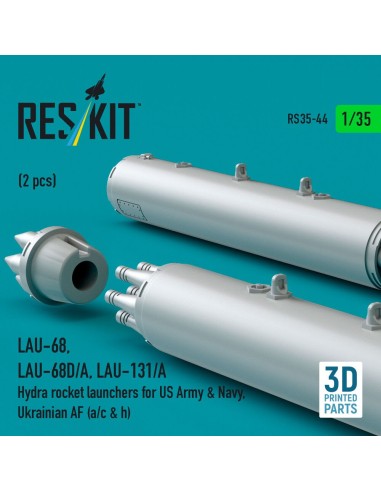 LAU-68, LAU-68D/A, LAU-131/A Hydra rocket launchers for US Army & Navy, Ukrainian AF (a/c & h) (2pcs) (3D Printed) 
