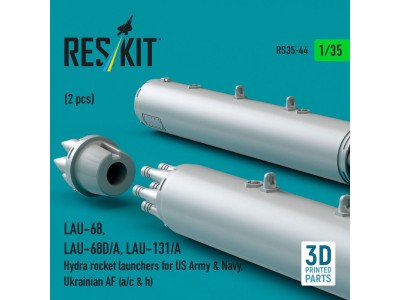 LAU-68, LAU-68D/A, LAU-131/A Hydra rocket launchers for US Army & Navy, Ukrainian AF (a/c & h) (2pcs) (3D Printed) 