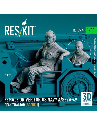 Female driver for US NAVY A/S32A-49 Deck Tractor (scene 1) (1 pcs) (3D Printed) 
