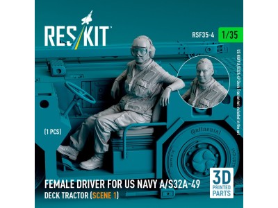 Female driver for US NAVY A/S32A-49 Deck Tractor (scene 1) (1 pcs) (3D Printed) 