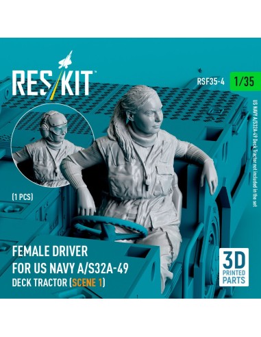 Female driver for US NAVY A/S32A-49 Deck Tractor (scene 1) (1 pcs) (3D Printed) 