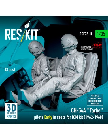 CH-54A Tarhe pilots Early in seats for ICM kit (1962-1968) (3 pcs) (3D Printed) 