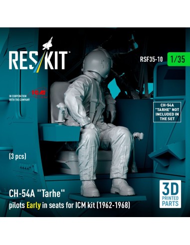CH-54A Tarhe pilots Early in seats for ICM kit (1962-1968) (3 pcs) (3D Printed) 