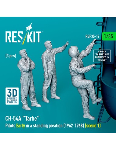 CH-54A Tarhe pilots Early in a standing position (1962-1968) (scene 1) (3 pcs) (3D Printed) 