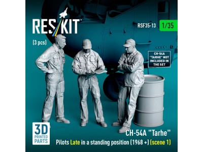 CH-54A Tarhe pilots Late in a standing position (1968 +) (scene 1) (3 pcs) (3D Printed) 