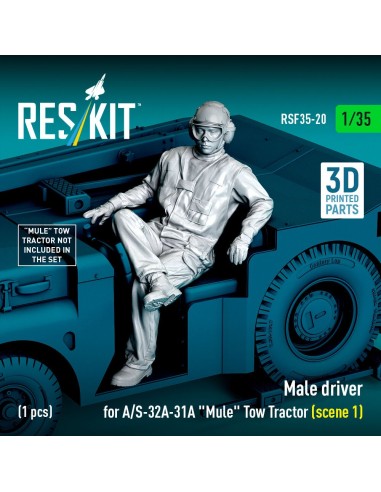 Male driver for A/S-32A-31A Mule Tow Tractor (scene 1) (1 pcs) (3D Printed) 