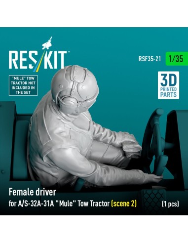 Female driver for A/S-32A-31A Mule Tow Tractor (scene 2) (1 pcs) (3D Printed) 