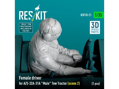 Female driver for A/S-32A-31A Mule Tow Tractor (scene 2) (1 pcs) (3D Printed) 