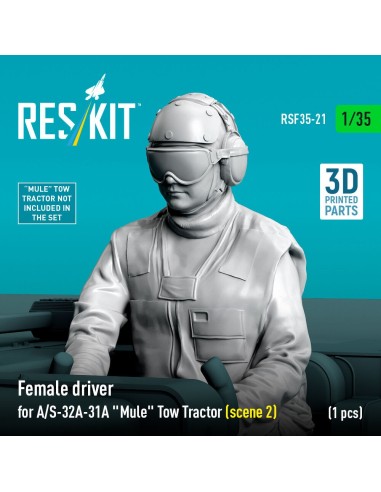 Female driver for A/S-32A-31A Mule Tow Tractor (scene 2) (1 pcs) (3D Printed) 