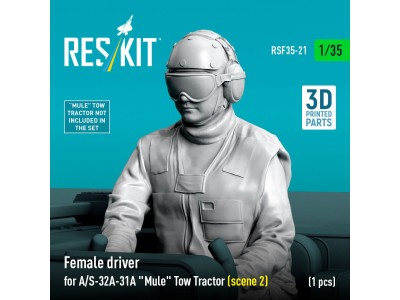 Female driver for A/S-32A-31A Mule Tow Tractor (scene 2) (1 pcs) (3D Printed) 