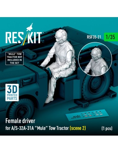 Female driver for A/S-32A-31A Mule Tow Tractor (scene 2) (1 pcs) (3D Printed) 