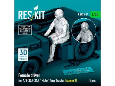 Female driver for A/S-32A-31A Mule Tow Tractor (scene 2) (1 pcs) (3D Printed) 