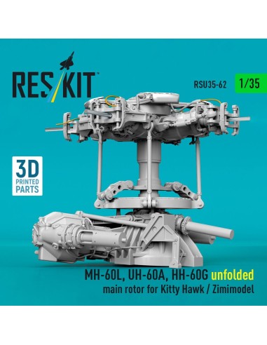 MH-60L, UH-60A, HH-60G unfolded main rotor for Kitty Hawk / Zimimodel (3D Printed) 