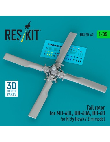 Tail rotor for MH-60L, UH-60A, HH-60 for Kitty Hawk / Zimimodel (3D Printed) 