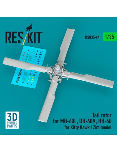 Tail rotor for SH-60B, SH-60F, HH-60H, MH-60R, MH-60S for Kitty Hawk/Zimimodel (3D Printed) 