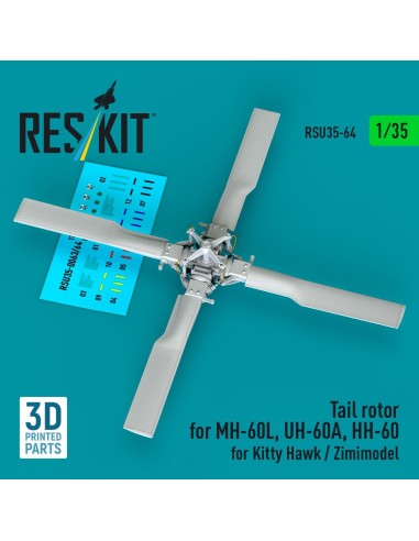Tail rotor for SH-60B, SH-60F, HH-60H, MH-60R, MH-60S for Kitty Hawk/Zimimodel (3D Printed) 