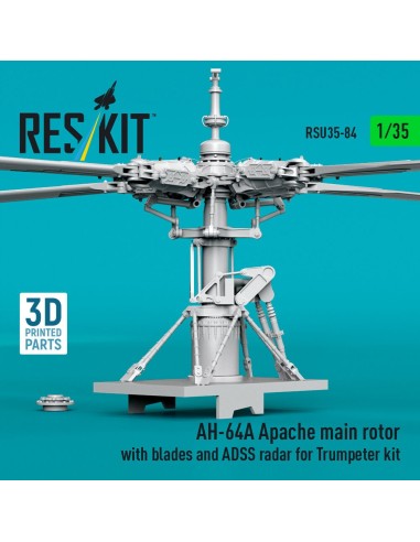 AH-64A Apache main rotor with blades and ADSS radar for Trumpeter kit (3D Printed) 