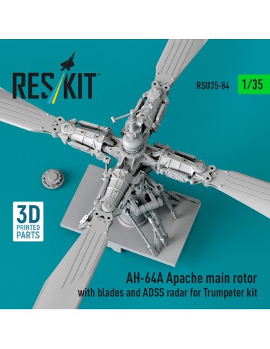 AH-64A Apache main rotor with blades and ADSS radar for Trumpeter kit (3D Printed) 