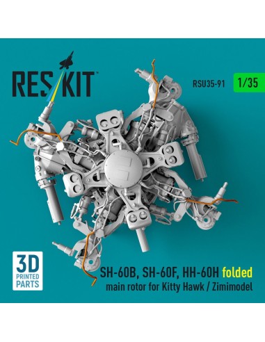 SH-60B, SH-60F, HH-60H folded main rotor for Kitty Hawk / Zimimodel (3D Printed) 