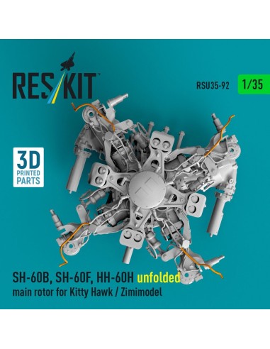 SH-60B, SH-60F, HH-60H unfolded main rotor for Kitty Hawk / Zimimodel (3D Printed) 
