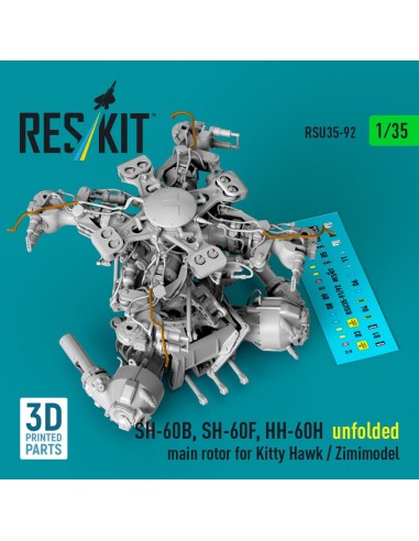 SH-60B, SH-60F, HH-60H unfolded main rotor for Kitty Hawk / Zimimodel (3D Printed) 