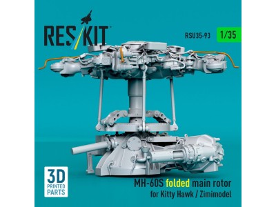 MH-60S folded main rotor for Kitty Hawk / Zimimodel (3D Printed) 