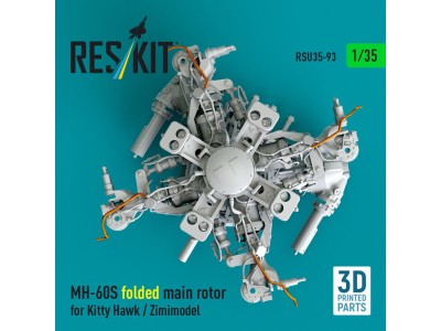 MH-60S folded main rotor for Kitty Hawk / Zimimodel (3D Printed) 