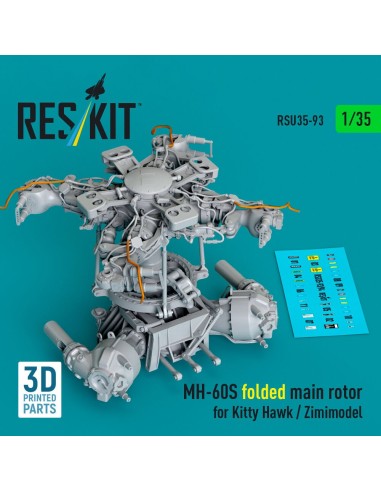 MH-60S folded main rotor for Kitty Hawk / Zimimodel (3D Printed) 