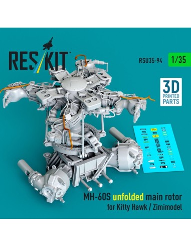 MH-60S unfolded main rotor for Kitty Hawk / Zimimodel (3D Printed) 