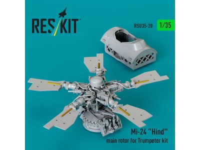 Mi-24 Hind main rotor for Trumpeter kit (3D Printed) 