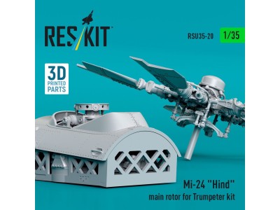 Mi-24 Hind main rotor for Trumpeter kit (3D Printed) 
