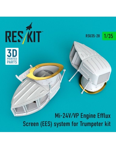 Mi-24 (V,VP) Engine Efflux Screen (EES) system for Trumpeter kit (3D Printed) 