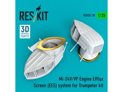 Mi-24 (V,VP) Engine Efflux Screen (EES) system for Trumpeter kit (3D Printed) 