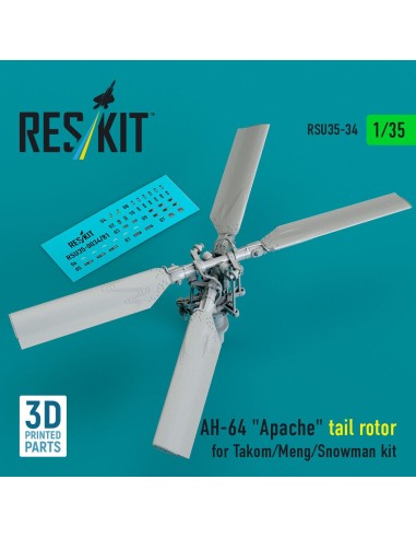 AH-64 Apache tail rotor for Takom/Meng/Snowman kit (3D Printed) 