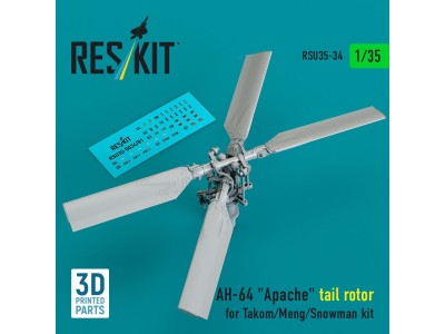 AH-64 Apache tail rotor for Takom/Meng/Snowman kit (3D Printed) 