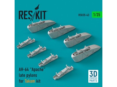 AH-64 Apache late pylons for Takom kit (3D Printed) 