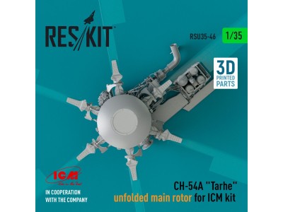 CH-54A Tarhe unfolded main rotor for ICM kit (3D Printed) 