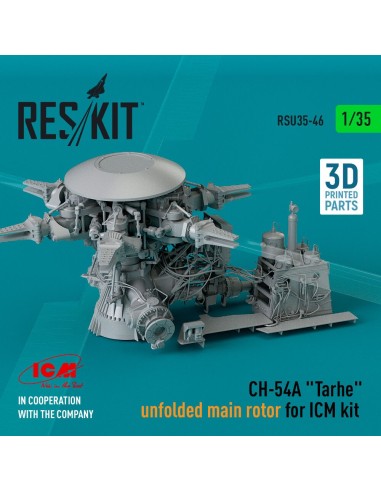 CH-54A Tarhe unfolded main rotor for ICM kit (3D Printed) 