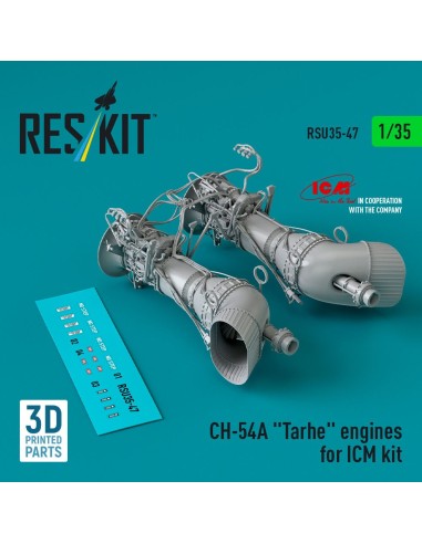 CH-54A Tarhe engines for ICM kit (3D Printed) 
