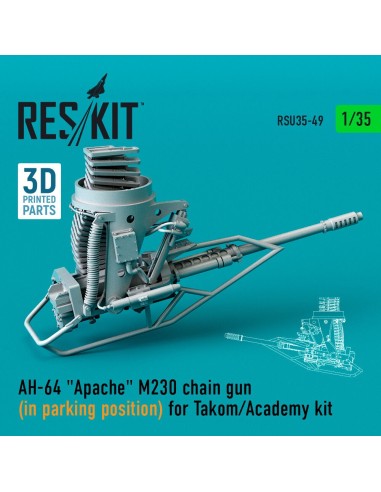 AH-64 Apache M230 chain gun (in parking position) for Takom/Academy kit (3D Printed) 