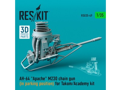 AH-64 Apache M230 chain gun (in parking position) for Takom/Academy kit (3D Printed) 