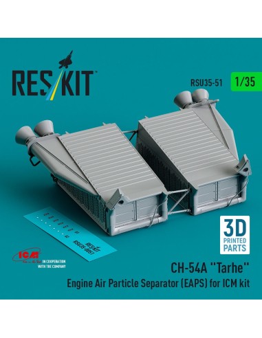 CH-54A Tarhe Engine Air Particle Separator (EAPS) for ICM kit (3D Printed) 