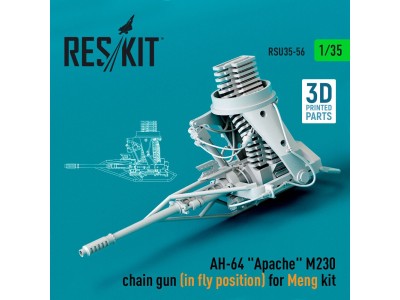 AH-64 Apache M230 chain gun (in fly position) for Meng kit (3D Printed) 