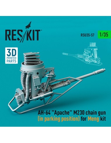 AH-64 Apache M230 chain gun (in parking position) for Meng kit (3D Printed) 