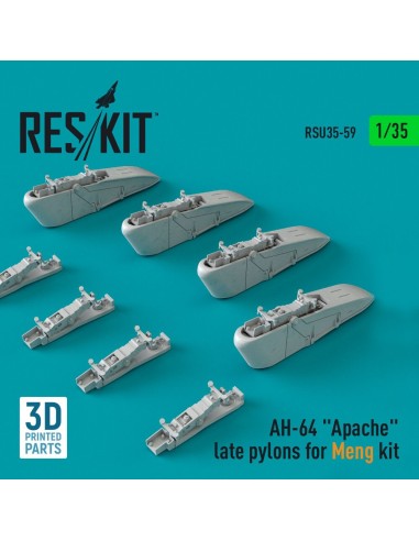 AH-64 Apache late pylons for Meng kit (3D Printed) 