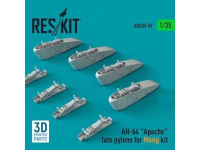 AH-64 Apache late pylons for Meng kit (3D Printed) 