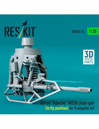 AH-64 Apache M230 chain gun (in fly position) for Trumpeter kit (3D Printed) 