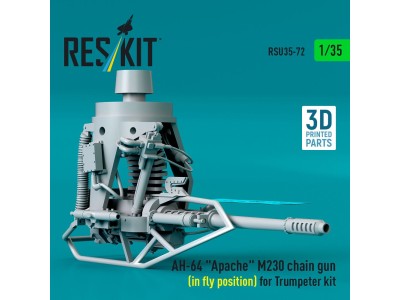 AH-64 Apache M230 chain gun (in fly position) for Trumpeter kit (3D Printed) 